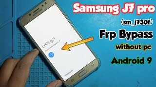 Samsung J730f frp bypass without pcSamsung J7 pro frp bypassJ7 pro google account bypass [upl. by Ttennej]