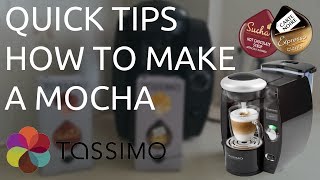 Quick Tips  How to make a Mocha using a Tassimo Machine [upl. by Nnaylloh]