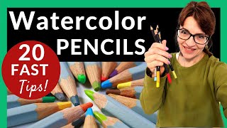 20 FAST Watercolor Pencil Tips to TRANSFORM Your Results [upl. by Eenar]