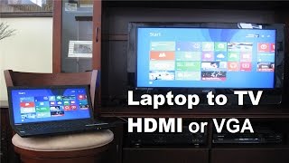 How to connect Laptop to TV using HDMI Cable or VGA Cable  Fast amp Easy [upl. by Munford]