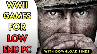 Best WORLD WAR 2 Games For Low End Pc  Best Military War games for PC With Download LINKS [upl. by Melesa751]