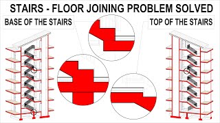 STAIRS  FLOOR JOINING PROBLEM SOLVED BASE AND TOP JOINING DETAILS FULL REVIT TUTORIAL [upl. by Rokach753]