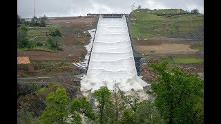 Oroville Dam spillway get wet after a twoyear hiatus [upl. by Parthena]