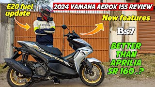 2024 Yamaha Aerox 155 With Updated Features  Most Powerful maxi scooter in India 😱 [upl. by Garlen]