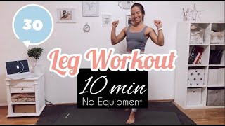 LEG WORKOUT  10 MIN  No Equipment  Jana Valková [upl. by Sansbury]