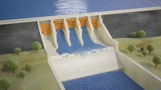 Seqwater explains How gated dams work animation [upl. by Einberger79]