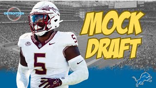 Bold Moves Detroit Lions NFL Mock Draft With Aggressive Trade [upl. by Laefar505]