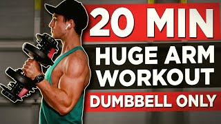 20 MIN DUMBBELL ARMS WORKOUT AT HOME FOLLOW ALONG [upl. by Ioves]