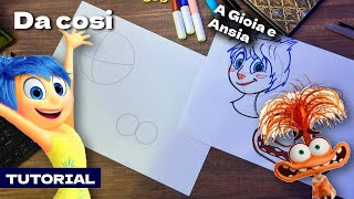 Come disegnare Gioia e Ansia di INSIDE OUT [upl. by Eimia]