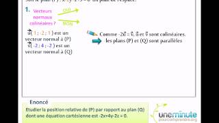 Deux Plans de lespace  Une Minute Pour Comprendre [upl. by Rebmetpes]