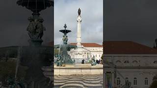 Rossio Fountain Lisbon portugal europe [upl. by Naras]