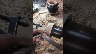 Making Process Of Wooden Flowers Pot jdshandicrafts trending shorts [upl. by Brittnee]