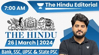 26 Mar 2024  The Hindu Analysis  The Hindu Editorial  Editorial by Vishal sir  Bank  SSC  UPSC [upl. by Ayatal512]