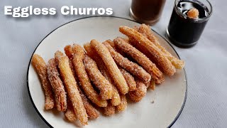 Eggless Churros Easy Recipe  Spanish Churros  How to make eggless Churros  Churros Recipe [upl. by Ahsoyek]