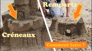 Tuto château de sable  comment faire des créneaux et des remparts [upl. by Malilliw]