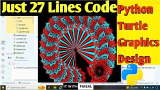 Splendid Design Using Python Turtle Graphics  Easy Python Coding Drawing Art For Beginners [upl. by Brine]