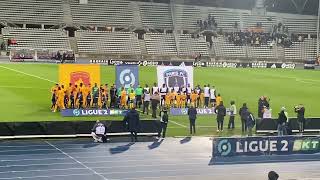 Paris FC  Rodez entrée des joueur stade de Charléty [upl. by Hazlett794]