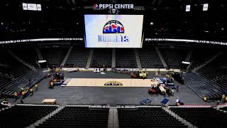 Ice Hockey Rink change into Basketball Court at Pepsi Center [upl. by Maggio]