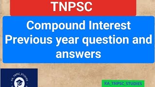 TNPSC MATHS  Compound interest  💯 shortcut methods  part 2 [upl. by Waldman]