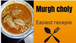 Chicken choly murgh choly easiest way to cook chicken choly murgh choly easy recipe [upl. by Aisac908]