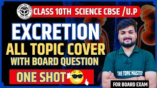 Excretion  One Shot  With Board Important Question  Life Process  class 10 by Ashish pandey [upl. by Nide]