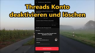 Threads Account löschen oder deaktivieren  So geht´s Tutorial Threads [upl. by Russon]