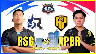 RSG vs APBR  GAME 3  REGULAR SEASON WEEK 6 [upl. by Cykana]