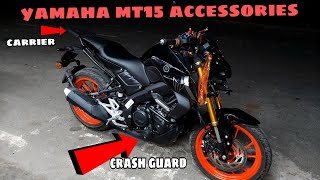 MT 15 crash guard amp carrier installedBest crash guard for MT 15 cheapest price [upl. by Filmore]