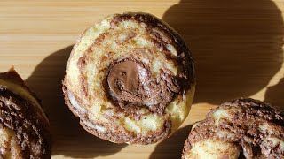 Nutella Swirl Banana Muffins Recipe  One Bowl Muffins  The Sweetest Journey [upl. by Sadiras]