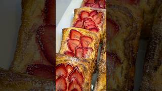 Strawberry Cheese Danish Recipe  Puff Pastry Dessert Ideas dessert asmrfood [upl. by Hoes]