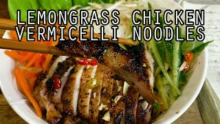 Vietnamese Grilled Chicken Vermicelli  Woo Can Cook [upl. by Akahc]