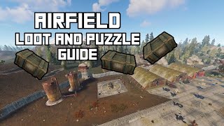 RUST  Guide to Looting Airfield  All Crate Locations and Puzzle Tutorial [upl. by Hildick]