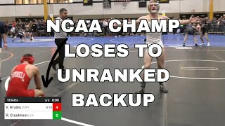 NCAA Champ Vito Arujau LOSES To Unranked Lehigh BACKUP Ryan Crookham [upl. by Ahsiei]