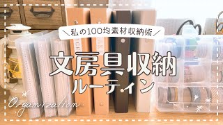 【文房具収納】100均素材の収納ルーティン📝 シール・マステ・デザインペーパー｜作業動画 [upl. by Esiuqram569]