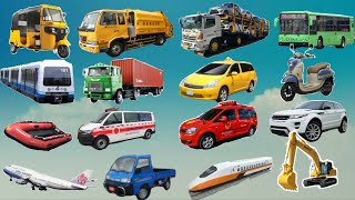 認識交通工具英文 車車垃圾車高鐵  Transportation Vehicles Names in English Chinese [upl. by Jacobsen]