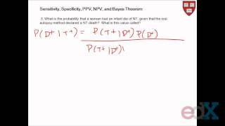 Week 3  EXAMPLE SENSITIVITY SPECIFICITY PPV NPV [upl. by Nelag]