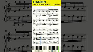 Hanons Piano Exercises for Technical Mastery  Exercise N 8 shorts pianotutorial piano hanon [upl. by Hehre]