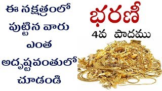 భరణి నక్షత్రము Bharani nakshatra pada 4 born  business job career guide [upl. by Bedelia782]