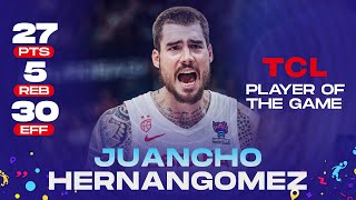 Juancho HERNANGOMEZ 🇪🇸  27 PTS  5 REB  30 EFF  TCL Player of the Game vs France [upl. by Wixted]