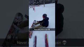 What does bro need to clear his head from 😭 ski skiing snowboard snowboarding skitok [upl. by Brittani692]