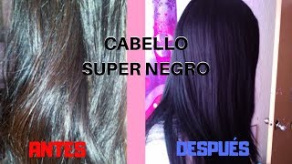 CÓMO QUITAR REFLEJOS ROJIZOS EN CABELLO NEGROCABELLO SUPER NEGROMelinaMakeup [upl. by Serra]