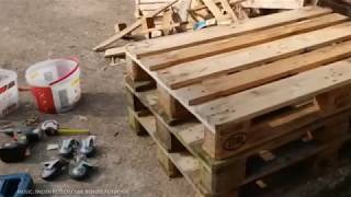 Tuto fabriquer tout seul un établi de travail en bois avec des palettes [upl. by Assilanna96]