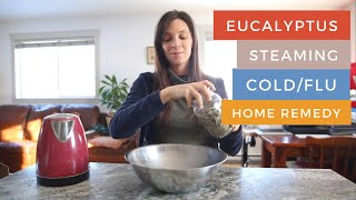 Cold Home Remedy  Steaming with Eucalyptus Oil  Eucalyptus Health Benefits amp Eucalyptus Steam [upl. by Rowe]