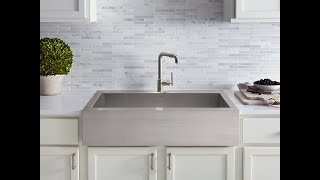 Retrofit Installation  Vault Farmhouse Stainless Steel Sink [upl. by Ahteral415]