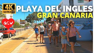 PLAYA DEL INGLES Gran Canaria October 2023 🔴 Servatur Don Miguel Hotel to Yumbo Centre [upl. by Schell]