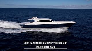 2005 84 McMullen amp Wing Express Luxury Motor Yacht quotVirginia Seaquot aerial running video [upl. by Ika]