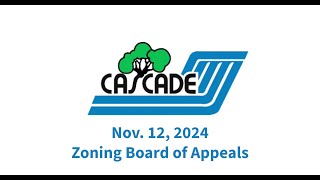 November 12 2024  Zoning Board of Appeals Meeting [upl. by Hetti127]