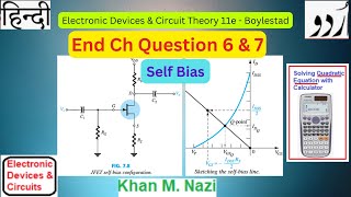 FET  Self Bias  End Ch Question 6 amp 7  Boylestad [upl. by Jaquenette]