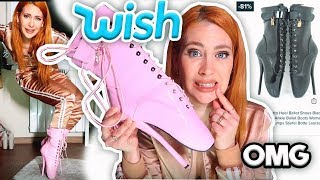 PROBANDO LOS ZAPATOS MÁS RAROS DE WISH😱 RIP POR MIS PIES [upl. by Yesnnyl]