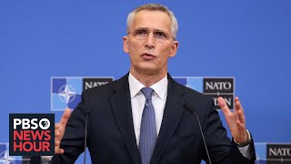 NATO SecretaryGeneral Stoltenberg on the war in Ukraine Russia has to pay a high price [upl. by Waldo]